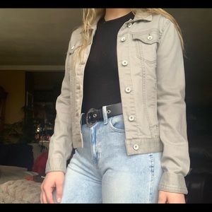 Calvin Klein gray Jean jacket